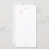 ピンクの手描きの流れ星の3枚の写真 シーズンカード (裏面)