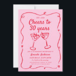 ピンクの手描きカクテル30th,40th,50th,誕生日 招待状<br><div class="desc">誕生日パーティーの招待状，手書きお祝い，手書きカラフル招待状，カクテルグラスイラストレーション，カーお洒落ド30th誕生日の招待状，手書きカクテル招待状,  30th,  40th,  50th, 誕生日招待状, </div>