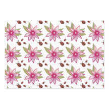 ピンクの手描き春フラワーラディバグ