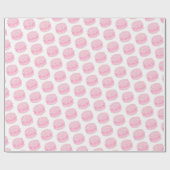 ピンクの手書きお誕生日ケーキ編集可能な年 ラッピングペーパー (フラット)