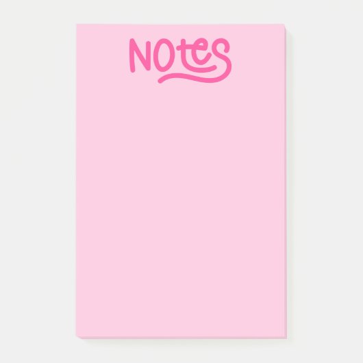 ピンクの手書きノートのタイポグラフィ ポストイット (正面)