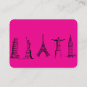 ピンクの手荷物預りブライダルシャワー簿 エンクロージャーカード (裏面)