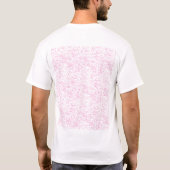 ピンクの抽象オフィスファイルフォルダセット Tシャツ (裏面)