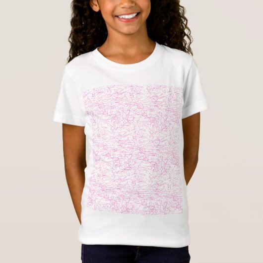 ピンクの抽象オフィスファイルフォルダセット Tシャツ (正面)