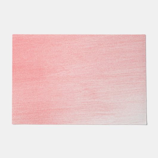 ピンクの抽象画 ドアマット (正面)