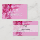 ピンクの抽象的で感動的で精神的な引用文 名刺 (正面/裏面)