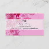 ピンクの抽象的で感動的で精神的な引用文 名刺 (裏面)