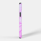 ピンクの抽象的なデザイン iPhoneケース (右側面)