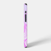 ピンクの抽象的なデザイン iPhoneケース (左側面)