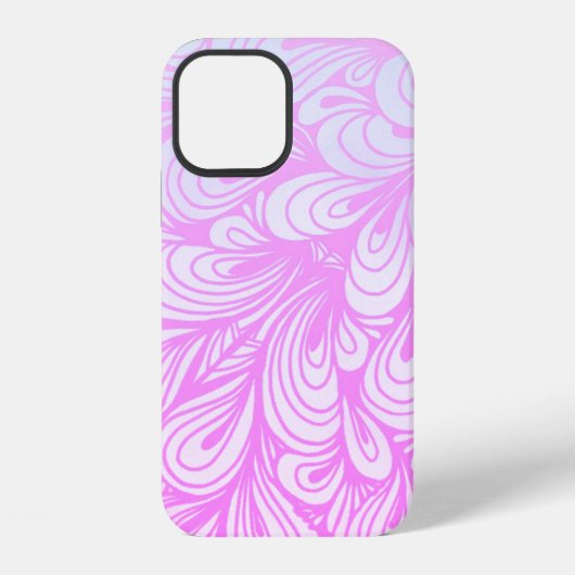 ピンクの抽象的なデザイン iPhoneケース (裏面)