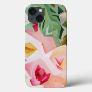 ピンクの抽象的な花のiPhone6ケース iPhone 13ケース