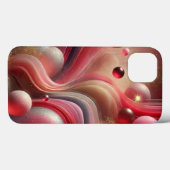 ピンクの抽象的なiPhoneケース Case-Mate iPhoneケース (裏面 (横))