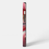 ピンクの抽象的なiPhoneケース iPhoneケース (左側面)