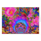 ピンクの抽象芸術の絵画水色 (正面横)