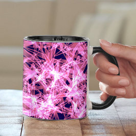 ピンクの抽象芸術アートマグ マグカップ