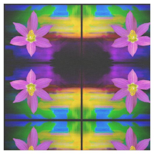 ピンクの抽象芸術ドラマ ファブリック (見本)