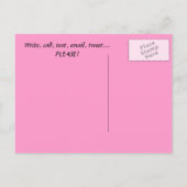 ピンクの抽象芸術ハートポストカード ポストカード (裏面)