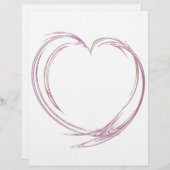 ピンクの抽象芸術ハート (正面/裏面)