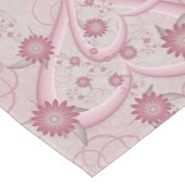 ピンクの抽象芸術ハート&フラワーフラワーフラクタルアートを愛 ショートテーブルランナー (コーナー)