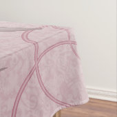 ピンクの抽象芸術ハート&フラワーフラワーフラクタルアートを愛 テーブルクロス (インサイチュ)