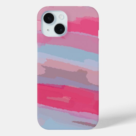 ピンクの抽象芸術パターン Case-Mate iPhoneケース (裏面)