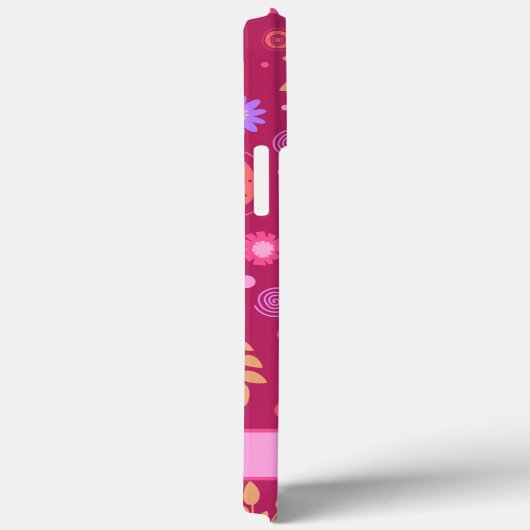 ピンクの抽象芸術パーソナライズされた名おもしろいモダン Case-Mate iPhoneケース (裏面 / 右)