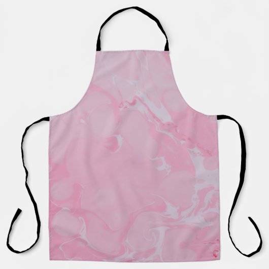 ピンクの抽象芸術壁紙 エプロン (正面)