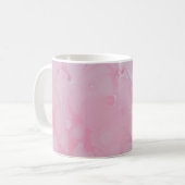 ピンクの抽象芸術壁紙 コーヒーマグカップ (正面左)