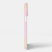 ピンクの抽象芸術大理石の背景 iPhoneケース (右側面)