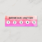 ピンクの抽象芸術水彩5 ロイヤリティカード (正面)