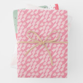 ピンクの抽象芸術水色のブラシストローク ラッピングペーパーシート (インサイチュ)
