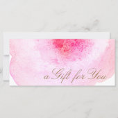 ピンクの抽象芸術水色ギフト証明書 (正面)