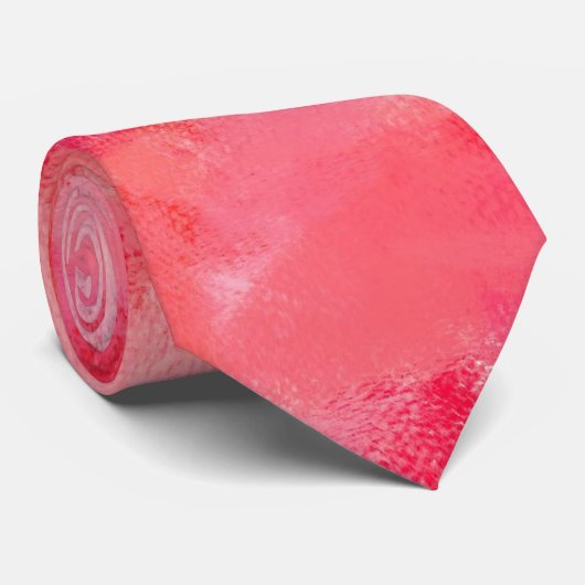 ピンクの抽象芸術絵画アート4 ネクタイ (ロール)