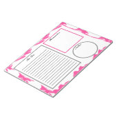 ピンクの抽象芸術 ノートパッド (アングル)