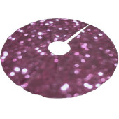 ピンクの抽象芸術、《写真》ぼけ味の焦点を合わせていないライト。 ブラッシュドポリエステルツリースカート (アングル)