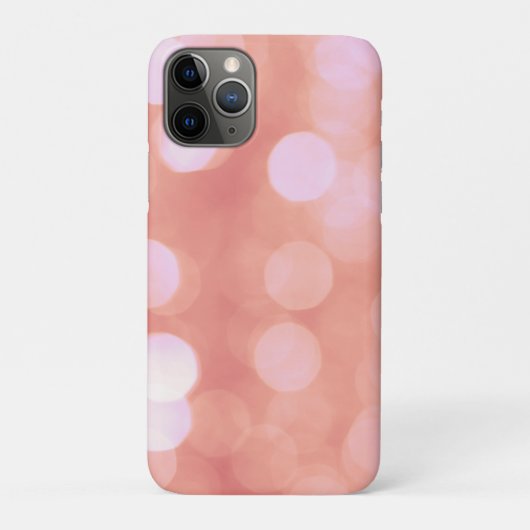 ピンクの抽象芸術《写真》ぼけ味ライトドット、フェミニンデザイン Case-Mate iPhoneケース (裏)