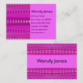 ピンクの抽象芸術 名刺 (正面/裏面)