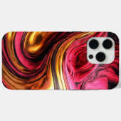 ピンクの抽象芸術iPhone 15 Pro Maxケース Case-Mate iPhoneケース (裏面 (横))