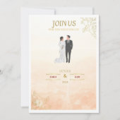 ピンクの招待状です 招待状 (正面)