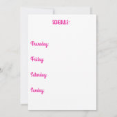 ピンクの招待状 招待状 (裏面)