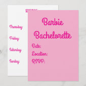 ピンクの招待状 招待状 (正面/裏面)