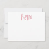 ピンクの挨拶|ひな形パーソナライズされた 招待状 (正面)