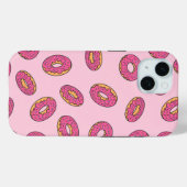 ピンクの振りかけるドーナツ型 Case-Mate iPhoneケース (裏面 (横))