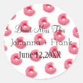 ピンクの振りかけ恋しく思は |の結婚カップル ラウンドシール (正面)