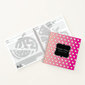 ピンクの揚げ卵グラデーションレシピ本 ノートブック (内部)