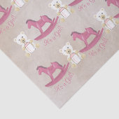 ピンクの揺り木馬それは女の子です! 薄葉紙 (詳細)