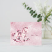 ピンクの揺れる馬のポストカード ポストカード (スタンド正面)