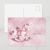 ピンクの揺れる馬のポストカード ポストカード (正面/裏面)