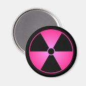 ピンクの放射の記号 マグネット (正面/裏面)