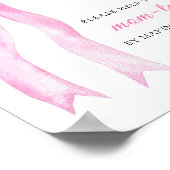 ピンクの救済弓は忙し、Mom-to-Be Addressee ポスター (角)